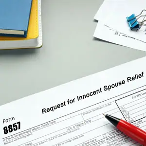 Image showing the procedure to protect against spouse's IRS tax debts