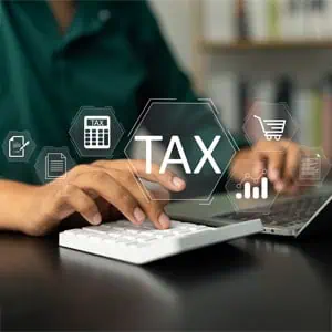 Effective tax-saving tips for year-end planning with calculator and tech interface